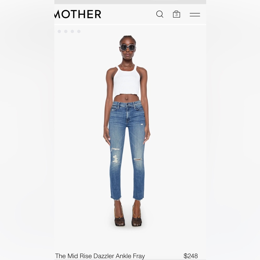 Mother mid rise dazzler weekend warrior